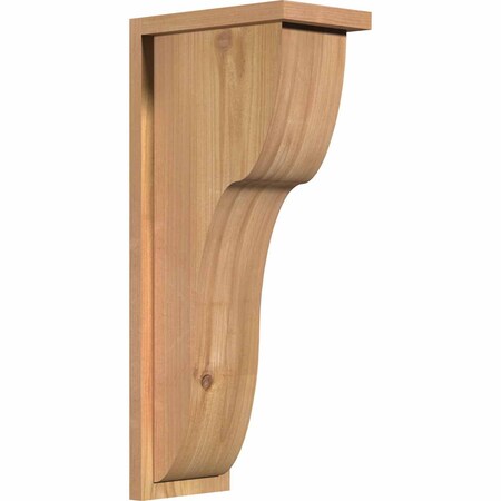 Ekena Millwork Carmel Smooth Corbel w/Backplate, Western Red Cedar, 7 1/2"W x 12"D x 28"H COR08X12X28CAR01SWR